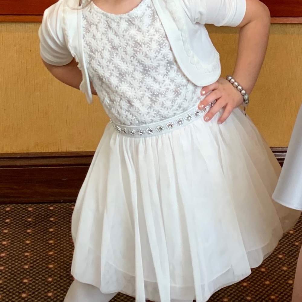 Worn Once Nanette Lepore Girls size 4 dress- white